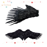 WINTE Black Devil Wings,  Lightweight Angel Wings, Realistic Foldable White Swallow Wings