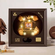 Baby Footprint Handprint Hundred Days Commemorative Hand Footprint Baby Three-Dimensional Handprint 