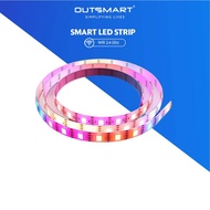OUTSMART Wifi RGBIC LED SMART STRIP LIGHT TV BACKLIGHT MUSIC SYNC