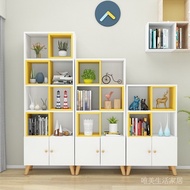 Bookshelf Small Floor-standing Bookshelf with Doors Classroom Combination Children's Kindergarten St