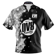 DV8 DS Bowling Jersey - Design 2137-DV8 3D Zip Collar Bowling Shirt DIY Name