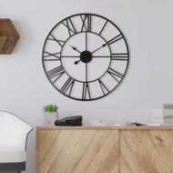 Jam Dinding Bulat Quartz Creative Model Vintage 40cm