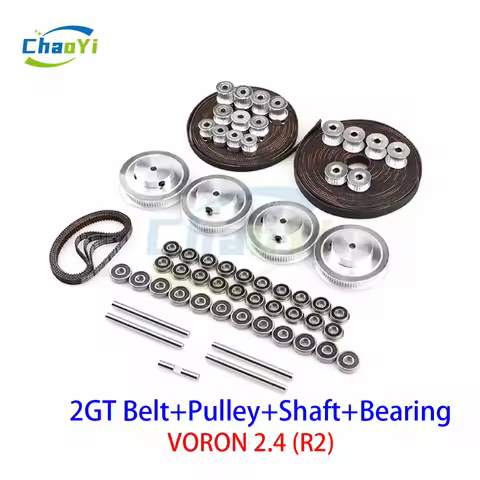 VORON 2.4 R2 Set GT2 LL-2GT RF Open Timing Belt 2GT 16T 20T 80T Tooth Pulley 188-2GT RF Shaft Bearin