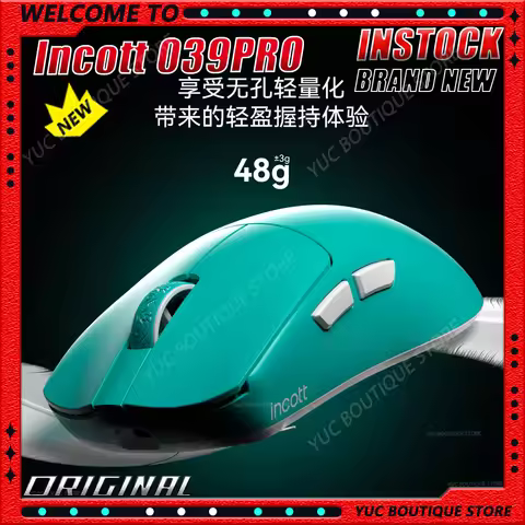 NEW Incott 039PRO Wireless E-sport Gaming Mouse 3-Mode Long Battery Life Web Driver Ergonomics Light