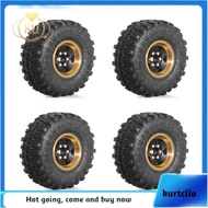 1.0Inch Metal Wheels with Tires Upgrade Hub Tyre Set for 1/18 RC Crawler Car  TRX4-M   SCX24 RC Car