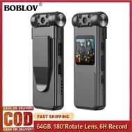 Boblov V18 กล้อง ขนาดเล็ก64GB กล้องวิดีโอ HD 1080P 180 ° lnes หมุนได้และออโต้ upsidedown ภาพกลางคืนก