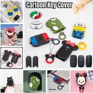 PERODUA Myvi Bezza Axia Ativa Alza Aruz Vios Car Key Cover Cartoon Remote Key Cover Sarung Kunci Ker