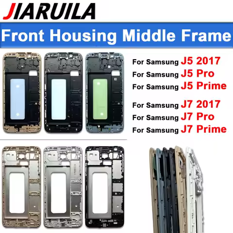 Front Housing Middle Frame For Samsung J5 J530 J7 J730 J5 Prime G570 J7 Prime G610 Inlaid LCD Displa