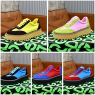 Kasut lelaki D5G yellow color leather sneakers shoes