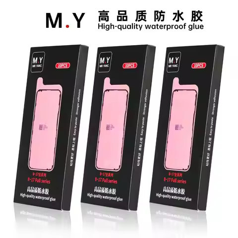 YCS M.Y Mobile Phone Repair Waterproof Seal Sticker for iPhone 8 X 11 12 13 14 15 16 17 Front and Ba