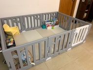 韓國最新Caraz leaf圍欄連地墊（9欄1門）Baby safety Fence set