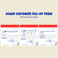 Gcash Slip for Cash In & Out, E-Loading and Bank Transfer Transaction | Customer Fill-up Form