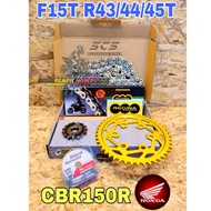 REGINA Honda CBR150 428 Rantai Spoket F15T R43/44/45T Sprocket Chain Kit Set 428 CBR150 Sprocket Acc