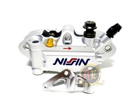 Promo Caliper Monoblock 4 Piston Universal ( Nissin ) Set Breket Caliper Monoblock Ninja R/Ninja RR 