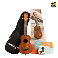 Makala Soprano Ukulele Starter Pack (box set with ukulele, gigbag, tuner, starter guide)