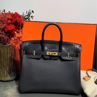 Hermes愛馬仕birkin25黑金touch霧面 b刻