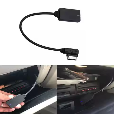 Bluetooth5.0 Audio Cable AUX Music Interface Adapter Audio Cable Fits for Audi/VW AMI 3G For A3 A4 B