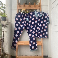 2hand patterned suit, waist 56 to 72cm, length 88cm, code 299