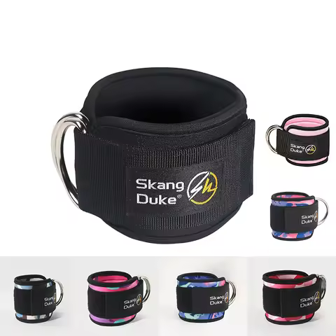 Adjustable Ankle Strap，D‑Ring Design Ankle Strap Cuff For Cable Machine Gym Glute Leg Strength Train