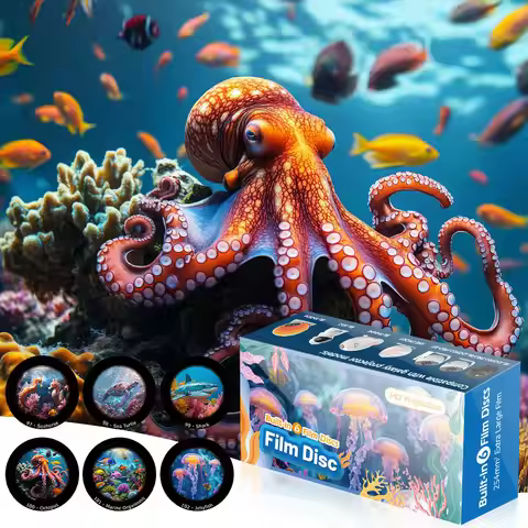 4K Galaxy Projector Lamp Disc HD Star Projector Night Disc Planetarium Projector - 6 Pcs Animal Seri