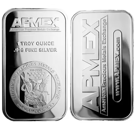 1 oz APMEX Silver Bar America Silver -plated Silver Block Creative Gifts No Magnetic Acrylic Transpa