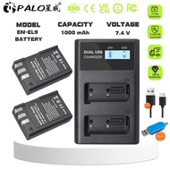 PALO Nikon EN-EL9a battery 1000mah For Nikon D5000 D3000 D40 D60 D40 D40X Camera
