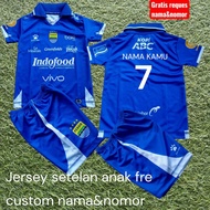 Children's soccer jersey set p3rsib b4andung free custom name and number