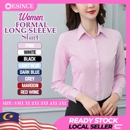 🇲🇾 DESINCE Women Formal Long Sleeve Shirt Baju Kemeja Perempuan WT 012