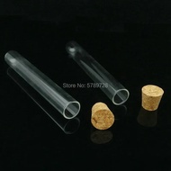 10pcs 20x150mm transparent round bottom glass test tube with cork