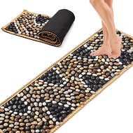Natural Cobblestone Foot Walking Mat Peddle Stone Foot Massage Mat Acupressure Mat Foot Acupoint Rel