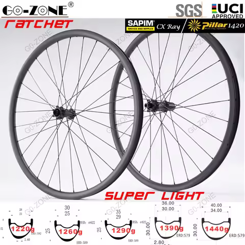 29e Carbon MTB Wheels Super Light 1220g Ratchet Sapim cx ray / Pillar 1420 Boost 15x110 12x148 UCI A