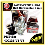 YAMAHA LC135 4S 5S V1 - V7 PNP CARBURETOR ASSY RXZ + INTAKE PIPE RACING 28MM + RACING FILTER 42MM 3I