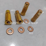 PINEAPPLE NUT AND COPPERRing BLOCK HEAD M8 NUT 12 BLOCK HEAD F1ZR CRYPTON ALFA RX KING NUT COP HEAD 