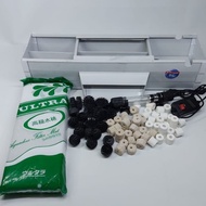 Economical package of bioball aquarium filter media Bioring coral ginger cotton foam/ aquarium filte