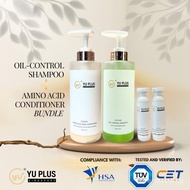 [YU PLUS] For Oily Hair&Scalp/Scalp Acne/Flat Looking Hair - Oil Control Shampoo + Amino Acid Condit