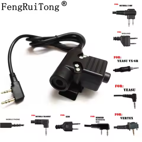 Tactical U94 PTT Headset Accessory PTT For TEA TMC RAC FCS FMA Tactical Headphones for baofeng icom 