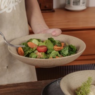 Clay Retro Bowl Tableware Ceramic Bowl Cooking Bowl Bibimbap Bowl Household Restaurant Salad Bowl Fr