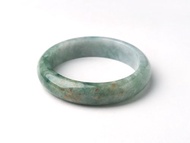 春蕾 | 糯種/綠簇灑紅翡/平安鐲/手圍19-19.5 | 天然A貨翡翠手鐲