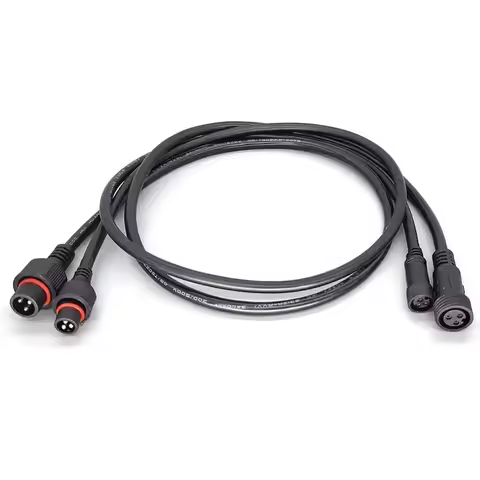 3Pin Waterproof Male Female Extension Cable 0.3/0.5/0.75/1.0/1.5/2.5 square meter Outdoor LED Plug A