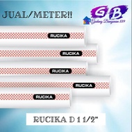 PIPA 1 1/2" RUCIKA WAVIN D METERAN (1 METER) / PARALON 1.5 INCH / PIPA PVC