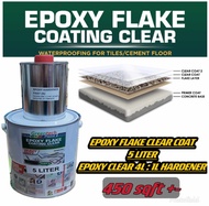 CLEAR COAT 5 LITER / WP FLAKE CLEAR FINISHING /EPOXY TOP COAT CLEAR FOR FLAKE COLOURS FLOOR / GREENTECH