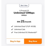 Umobile 5G Prepaid Simcard