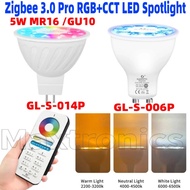 Mentol LED Zigbee 3.0 Pro RGB+CCT 5W GL-S-006P/GL-S-014P Tuya Smart Life APP Alexa Conbee 2.4G RF Re