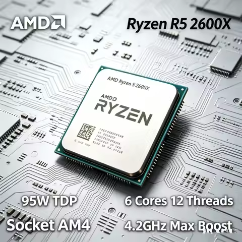 AMD Ryzen 5 2600X R5 2600X Budget Gaming CPU 6 Core 12 Thread AM4 No Integrated Graphics Dedicated G