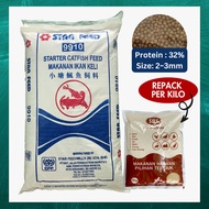 [1KG] [9910] [REPACK] Makanan Ikan Keli Berkualiti Premium Permulaan [Starter Catfish Feed] [2.3mm] 