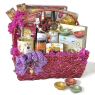 Nanam Vegetarian Hamper - Deepavali Indian Cookies, Wolfblass Vegan Basket