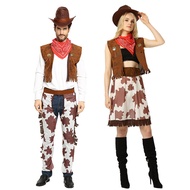 Halloween Cosplay Costume for Kids Cowboy Theme Outfit Western Vest Set