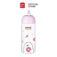 MINISO We Bare Bears Collection 5.0 High Borosilicate Glass Bottle (420mL)(Ice Bear/ Panda/Grizz)