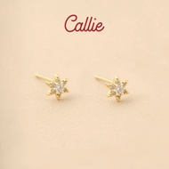 Callie 14k Gold Plated Eleanor Star Stud Earrings Gold Earring Shop.Callie