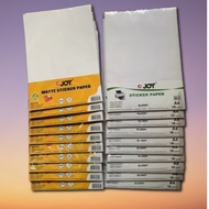 Joy Glossy Sticker Paper Ang Matte Sticker Paper 10 Sheets A4 Paper Size